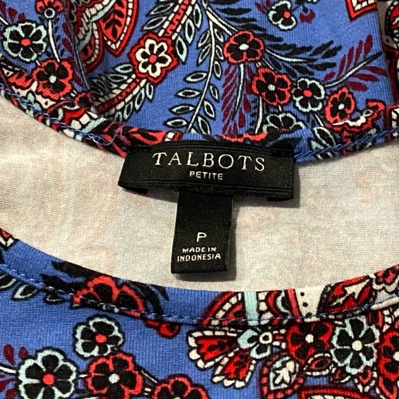 Talbots - Petites - Stretch Cotton/Modal Paisley Print Maxi Dress, EUC, est S/MP - Picture 13 of 15